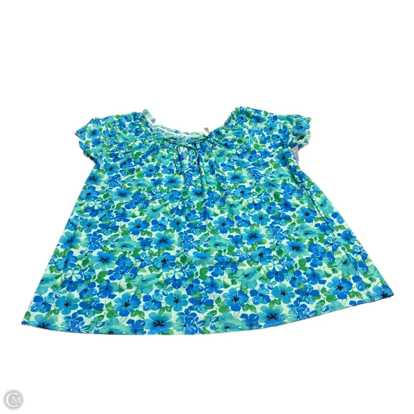 Top Short Sleeve By Cato In Blue, Size: 18