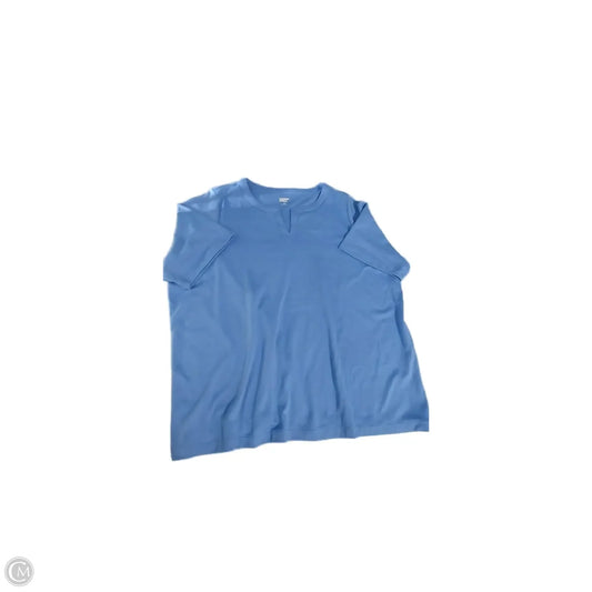 Top Short Sleeve By Lands End In Blue, Size: 3x