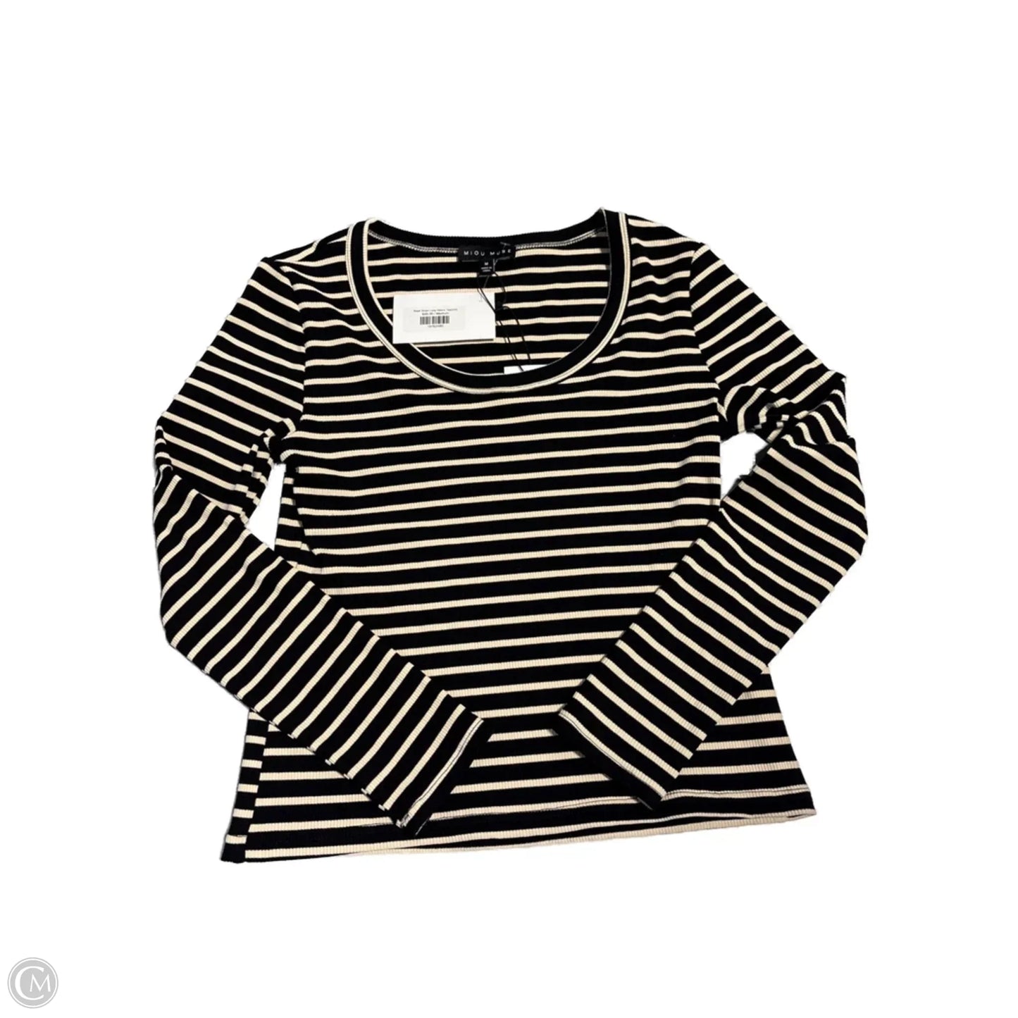 Top Long Sleeve By Cmc In Striped Pattern, Size: M