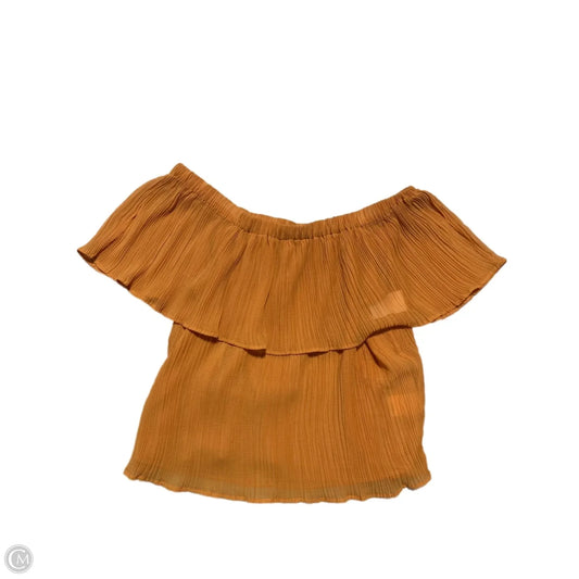 Blouse Short Sleeve By Express In Orange, Size: M