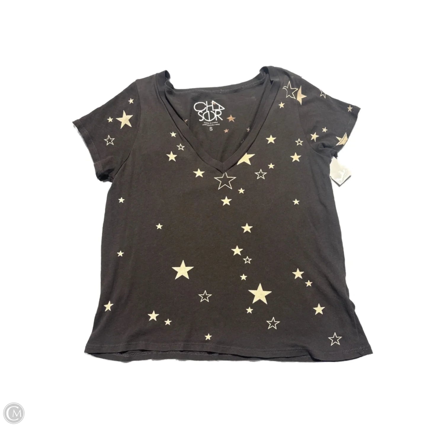 Top Short Sleeve By Chaser In Grey, Size: S