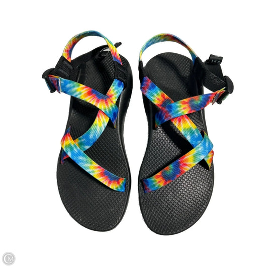 Sandals Flats By Chacos In Rainbow Print, Size: 10