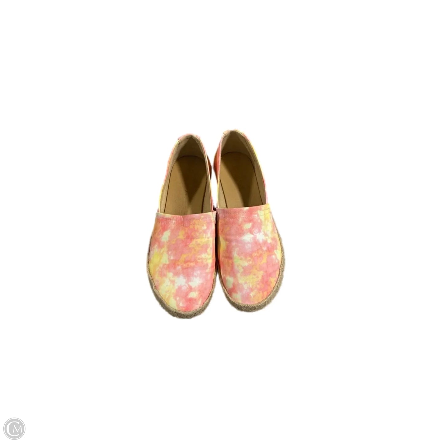Shoes Flats By Soda In Pink & Yellow, Size: 8