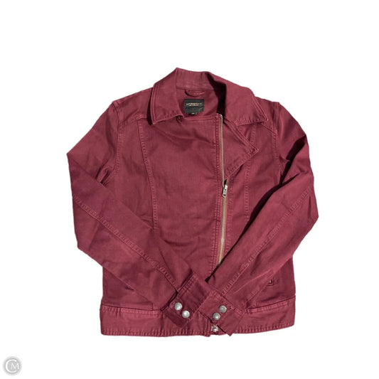 Jacket Denim By Liverpool In Maroon, Size: Xs
