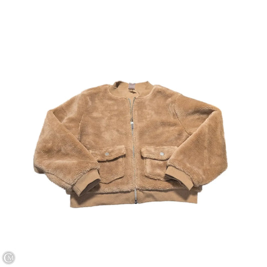 Jacket Faux Fur & Sherpa By No Boundaries In Tan, Size: L