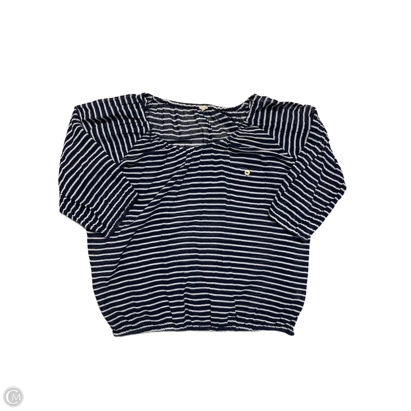 Top 3/4 Sleeve By J. Crew In Navy, Size: Xs
