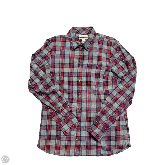 Top Long Sleeve By J. Crew In Plaid Pattern, Size: 4