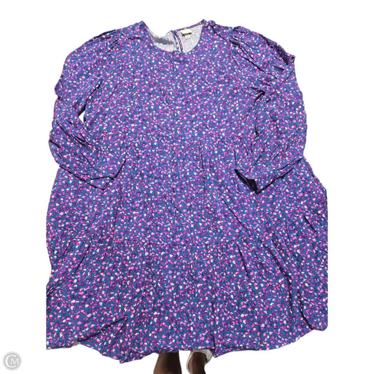 Dress Casual Midi By A New Day In Blue & Purple, Size: Xxl