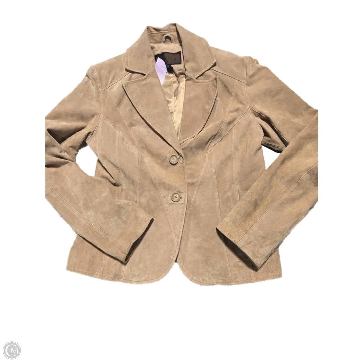 Jacket Leather By Cmc In Tan, Size: 6