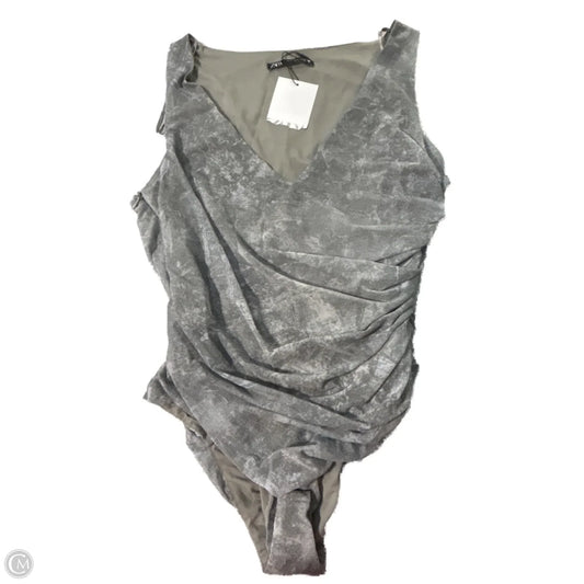 Bodysuit By Zara In Grey, Size: Xl