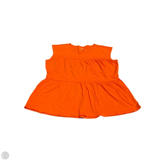 Top Sleeveless Basic By Loft In Orange, Size: M