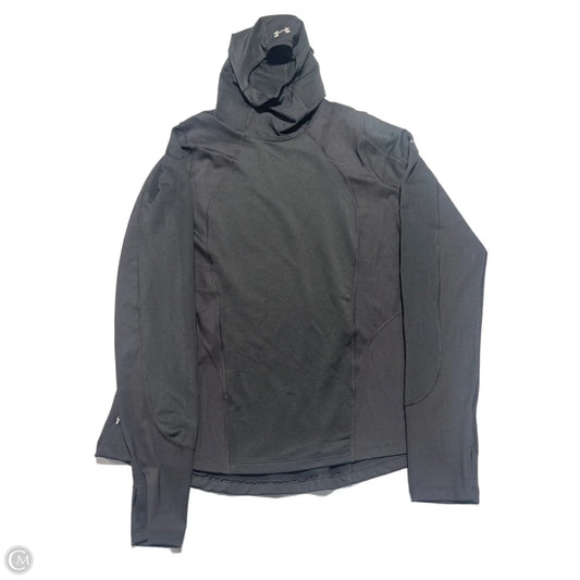 Athletic Top Long Sleeve Hoodie By Under Armour In Black, Size: L