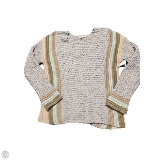 Sweater By Mystree In Grey & Tan, Size: M