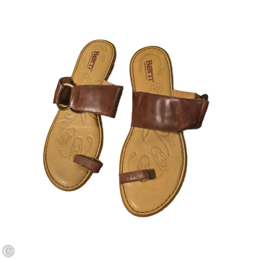 Sandals Flip Flops By Born In Brown, Size: 7