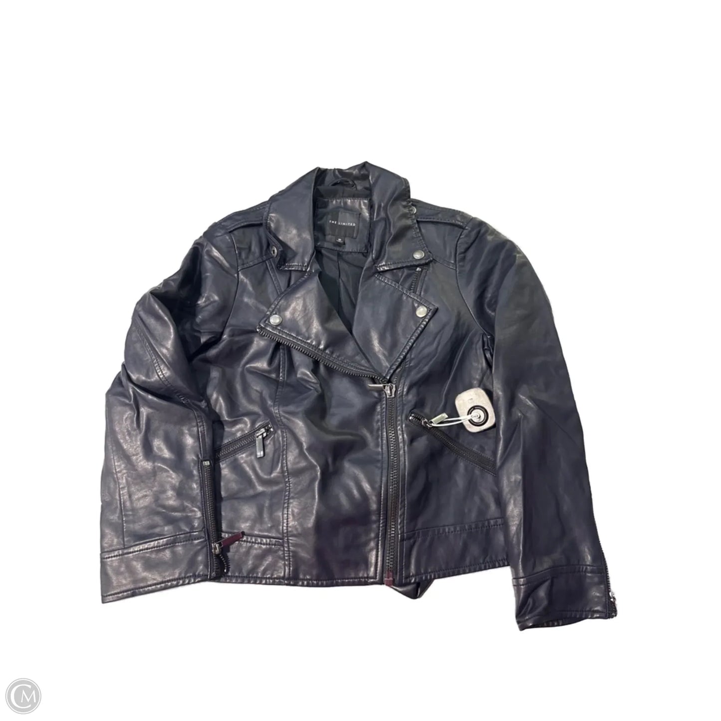 Jacket Leather By Limited In Navy, Size: Xs