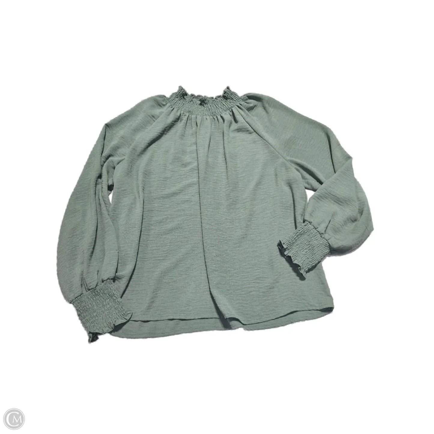 Top Long Sleeve By Nine West In Green, Size: Xl
