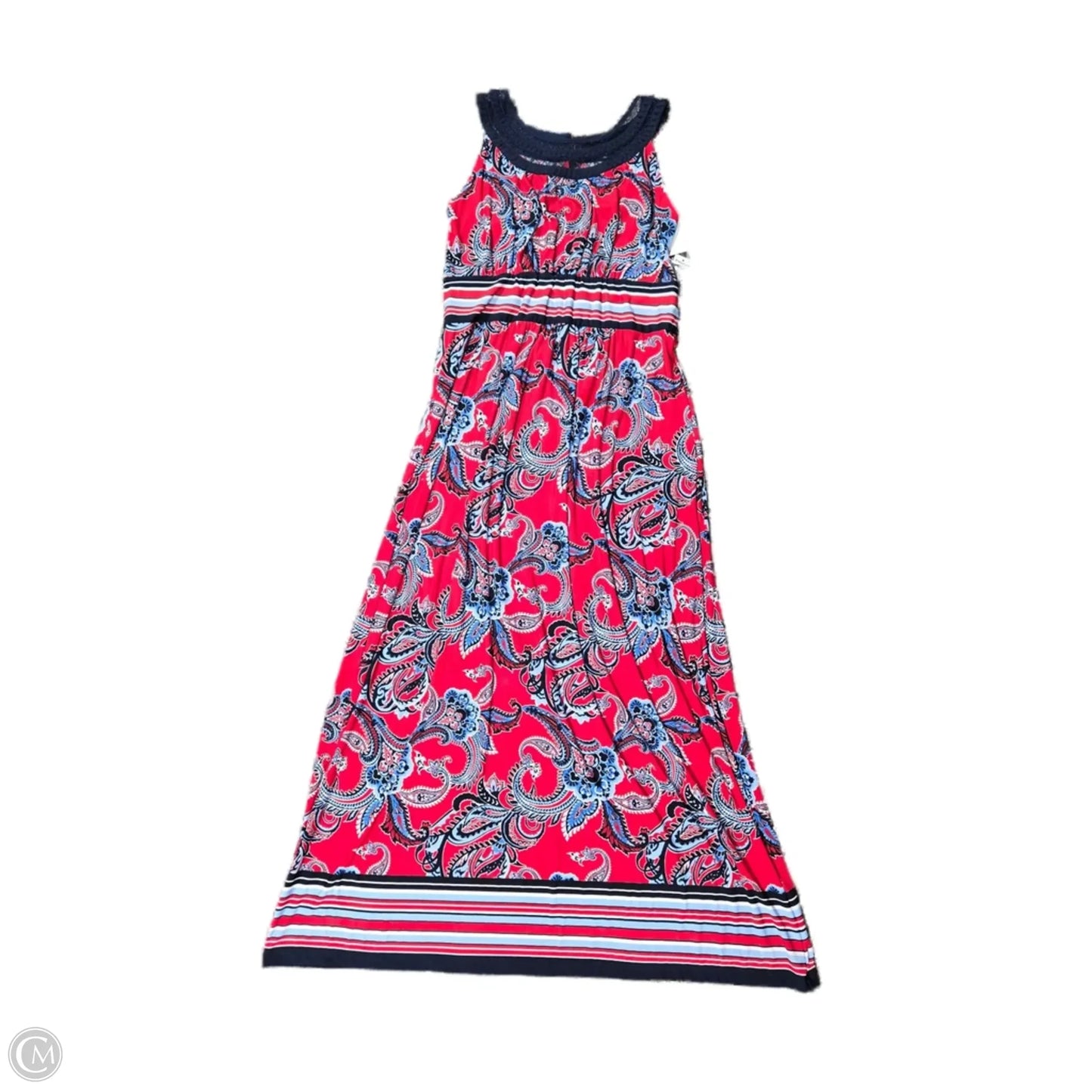 Dress Casual Maxi By Roz And Ali In Blue & Red & White, Size: Xl