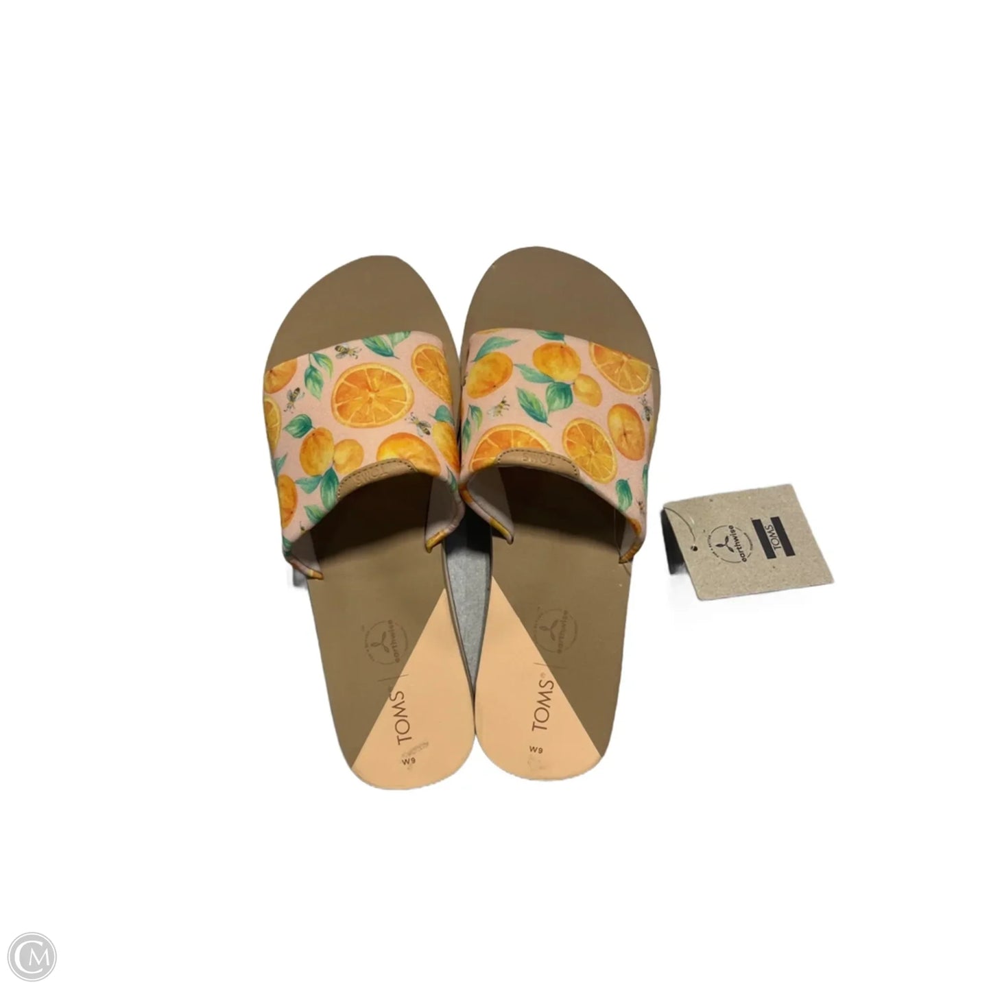 Sandals Flats By Toms In Orange, Size: 9