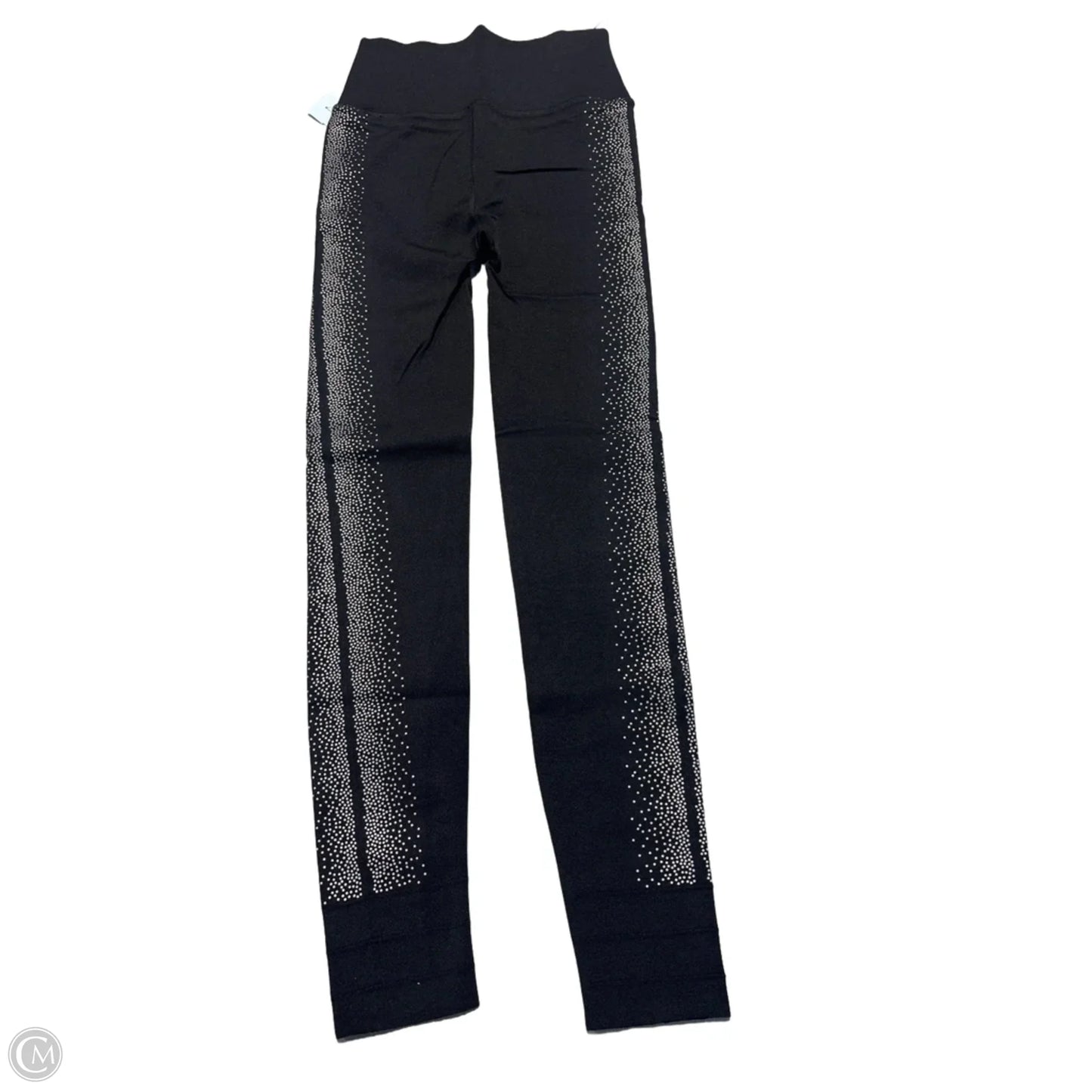 Athletic Leggings By Fabletics In Black & Silver, Size: M