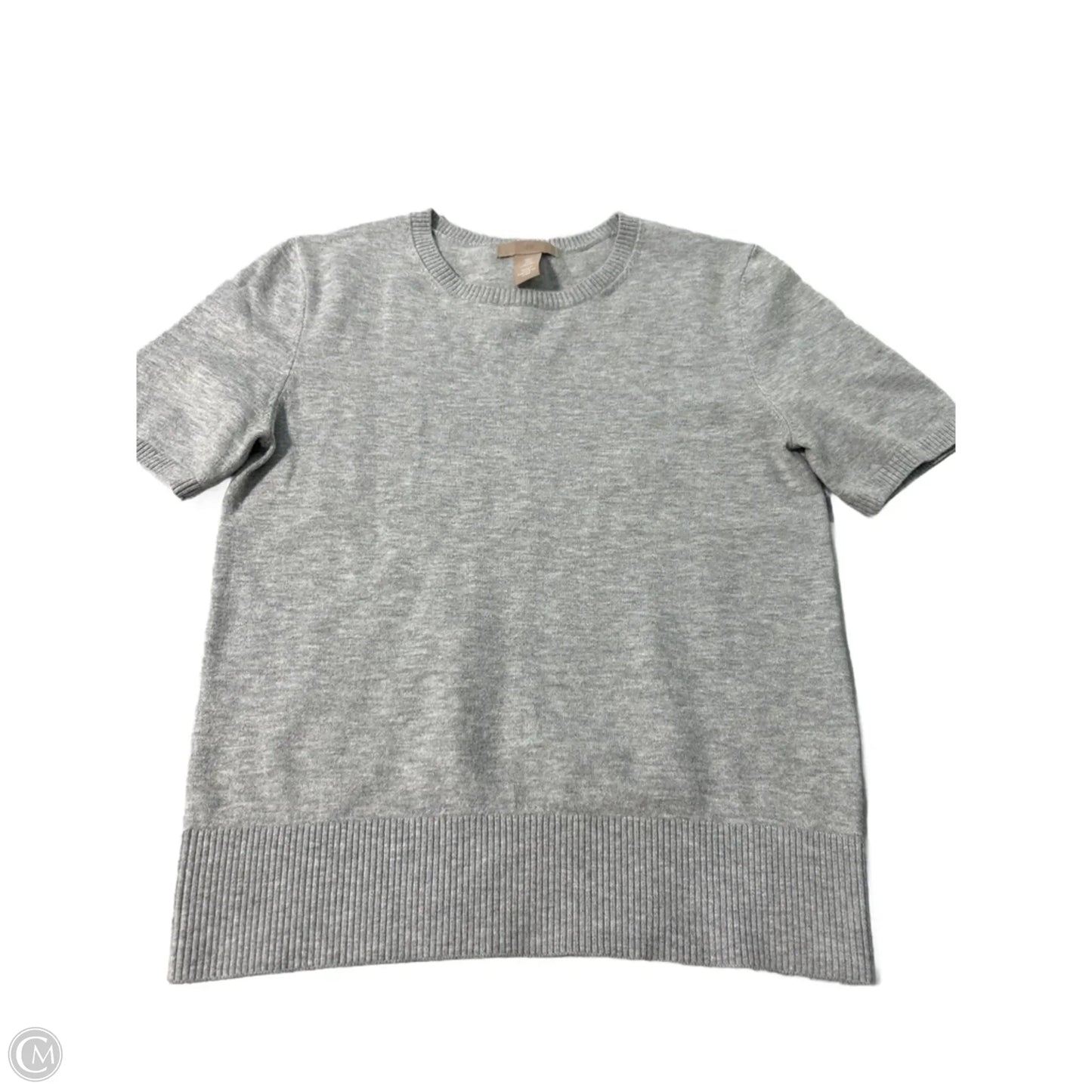 Top Short Sleeve By H&m In Grey, Size: S