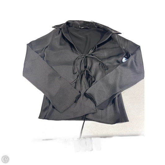 Top Long Sleeve By Zara In Black, Size: M