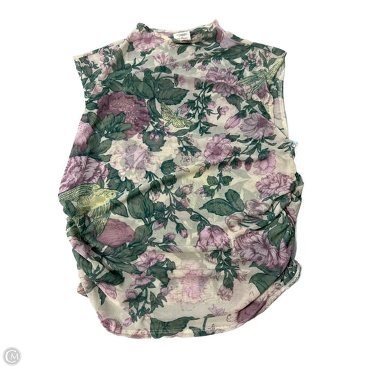 Top Sleeveless Basic By Abercrombie And Fitch In Floral Print, Size: M
