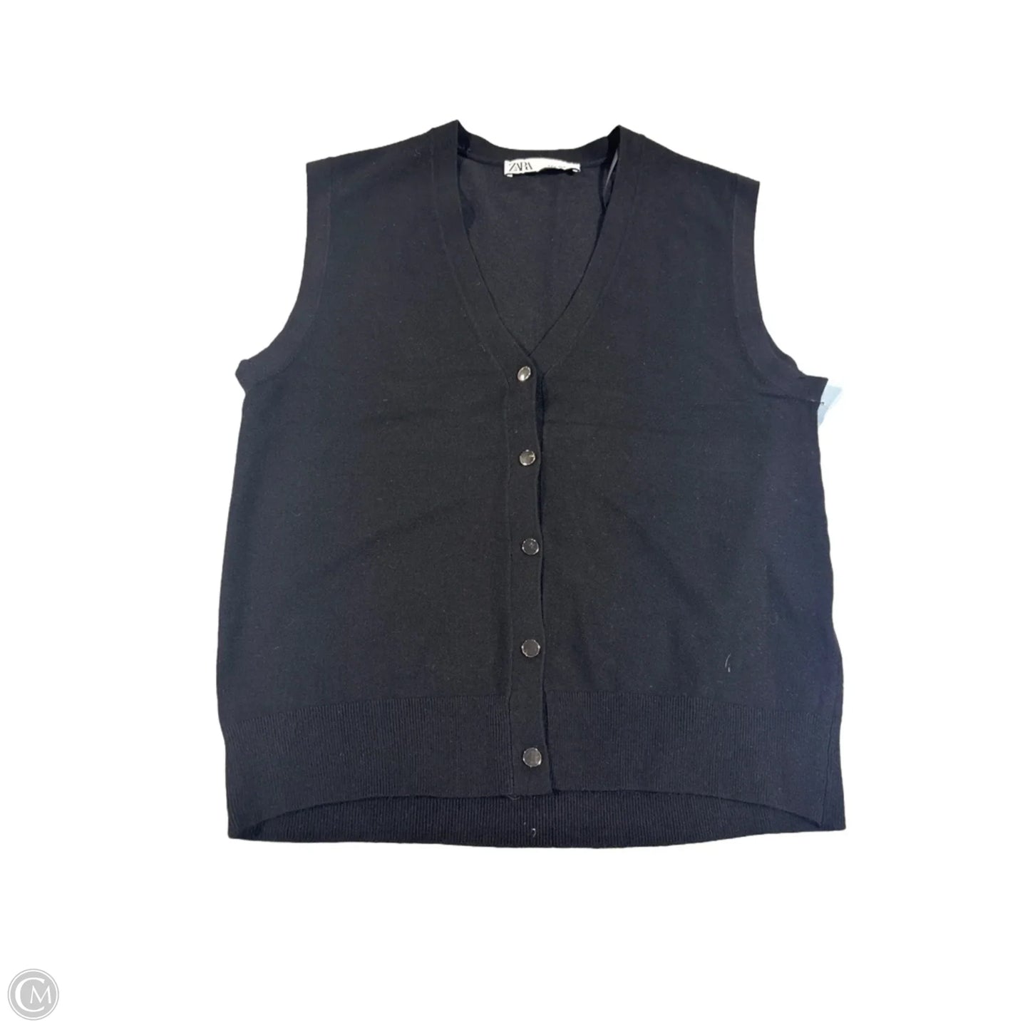 Vest Sweater By Zara In Black, Size: M