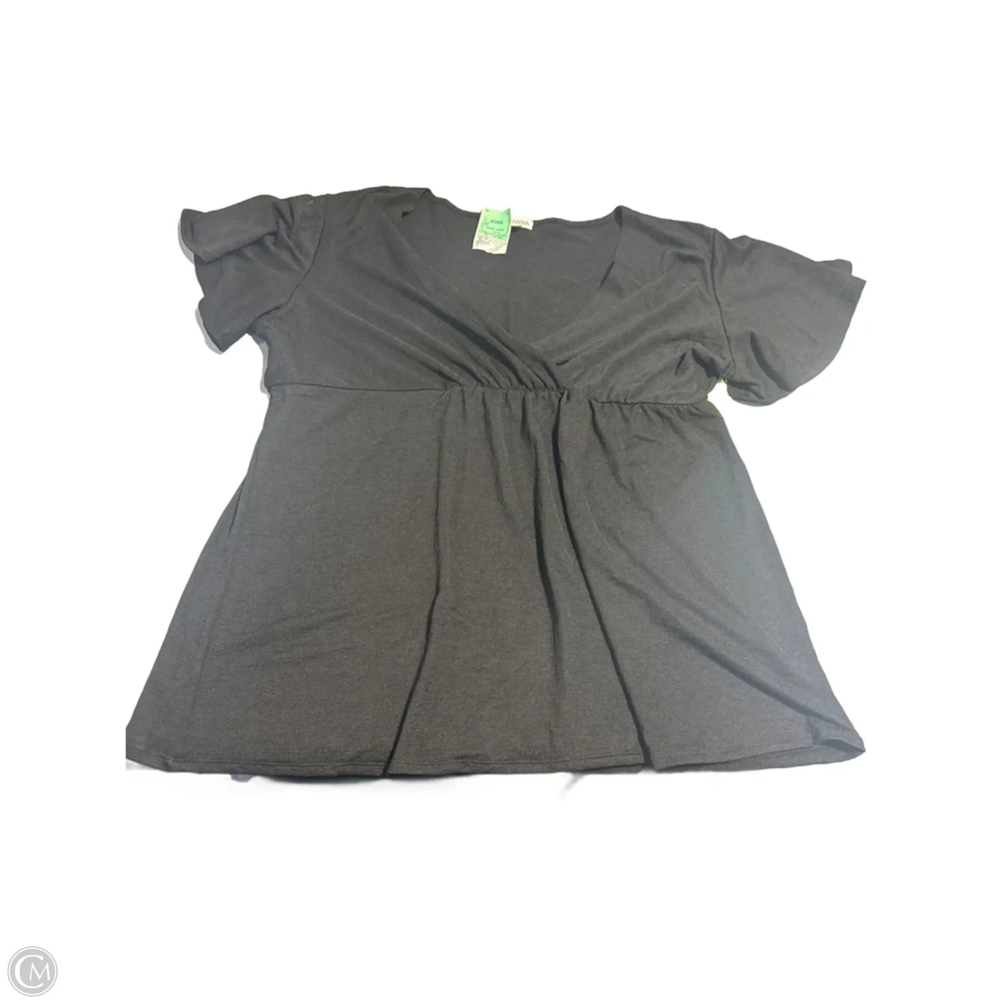 Top Short Sleeve By Cme In Black, Size: 3x