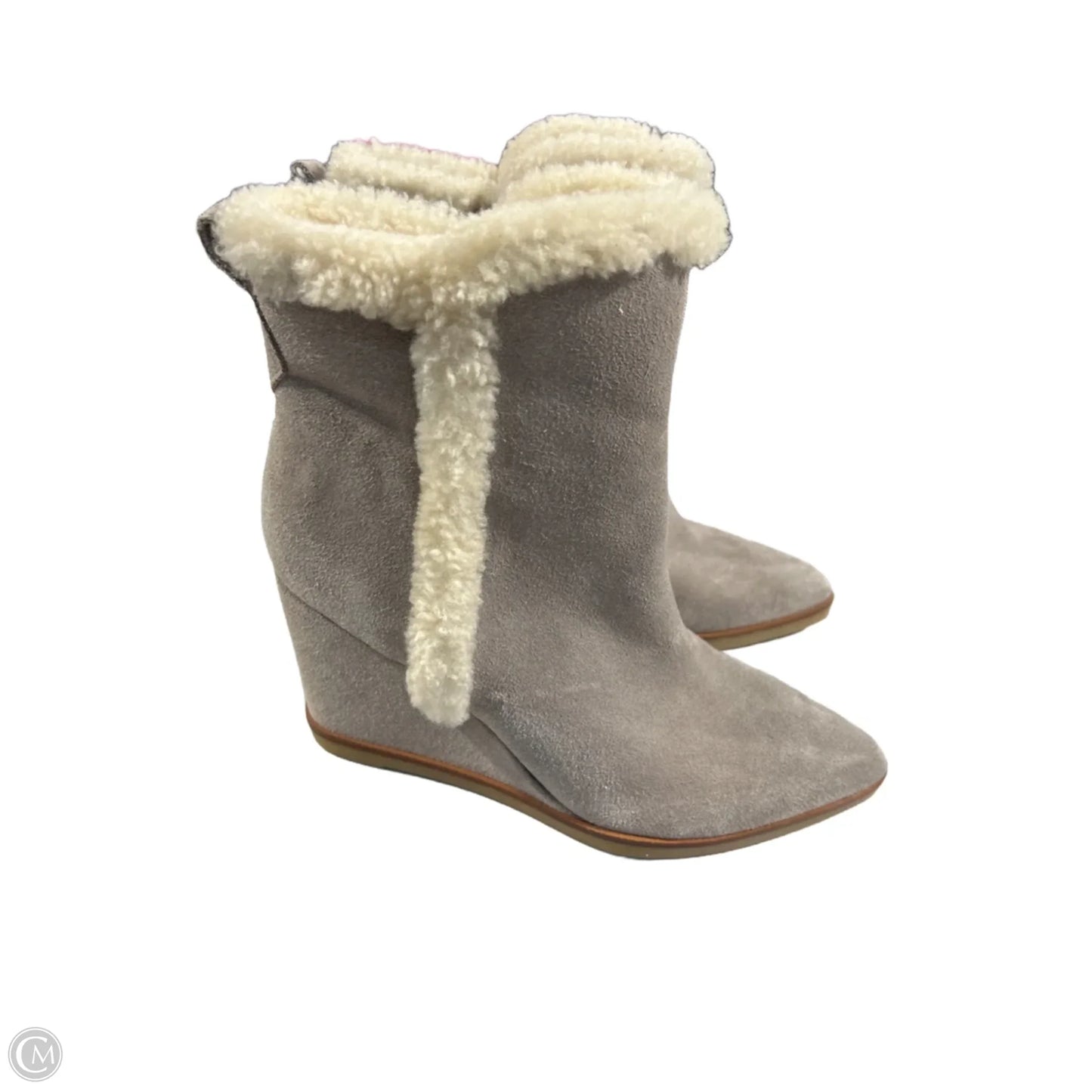 Boots Ankle Heels By Marc Fisher In Taupe, Size: 6