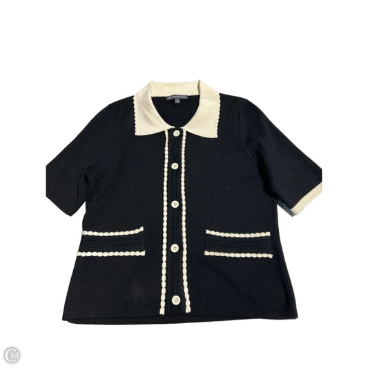 Top Short Sleeve By Adrianna Papell In Black, Size: Xs