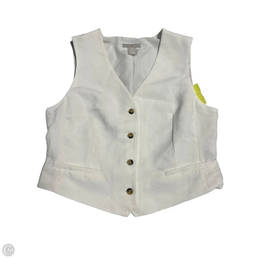 Top Sleeveless By H&m In White, Size: S
