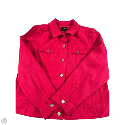 Jacket Denim By Liverpool In Pink Denim, Size: Xl