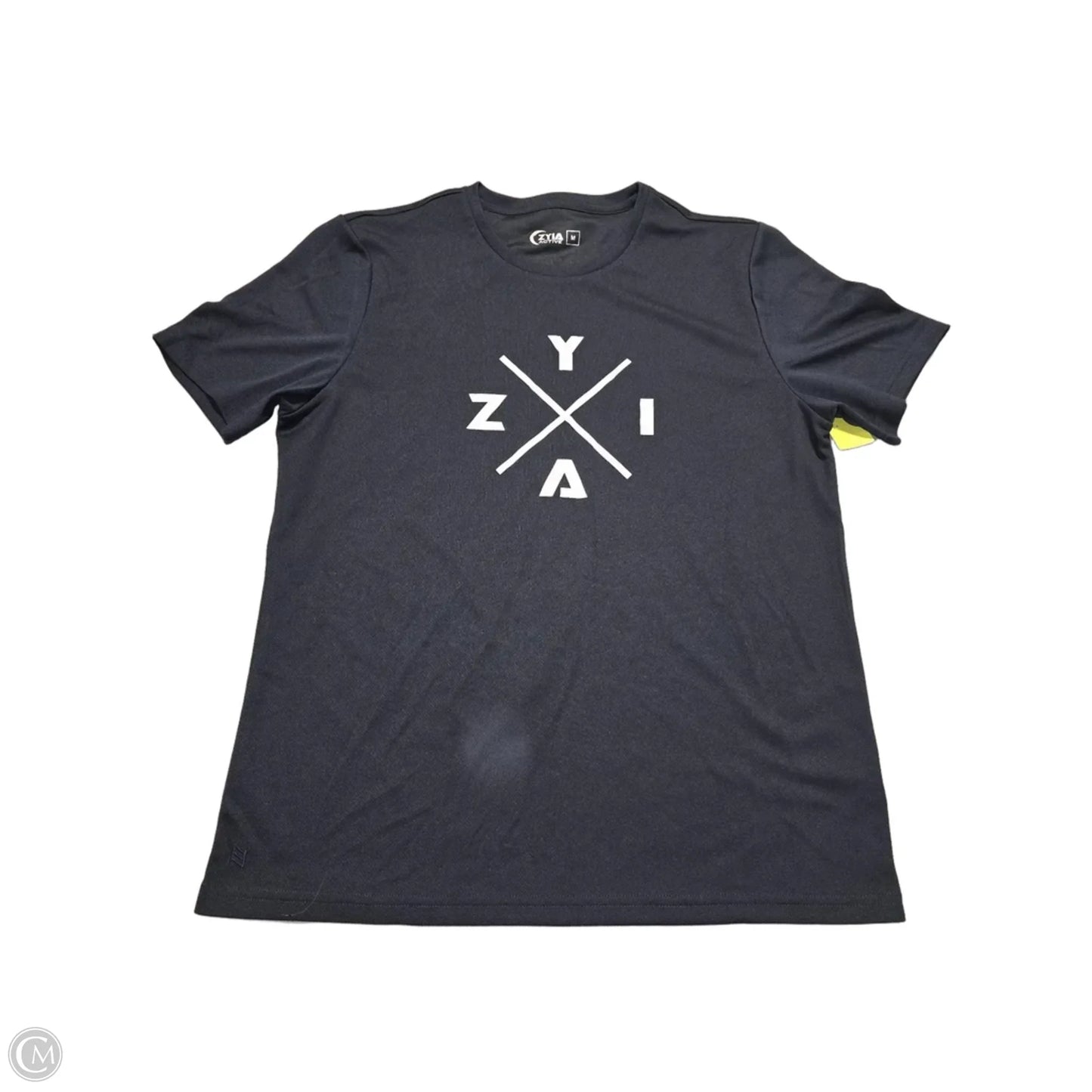 Athletic Top Short Sleeve By Zyia In Black, Size: M