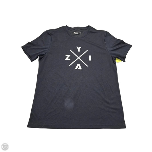 Athletic Top Short Sleeve By Zyia In Black, Size: M