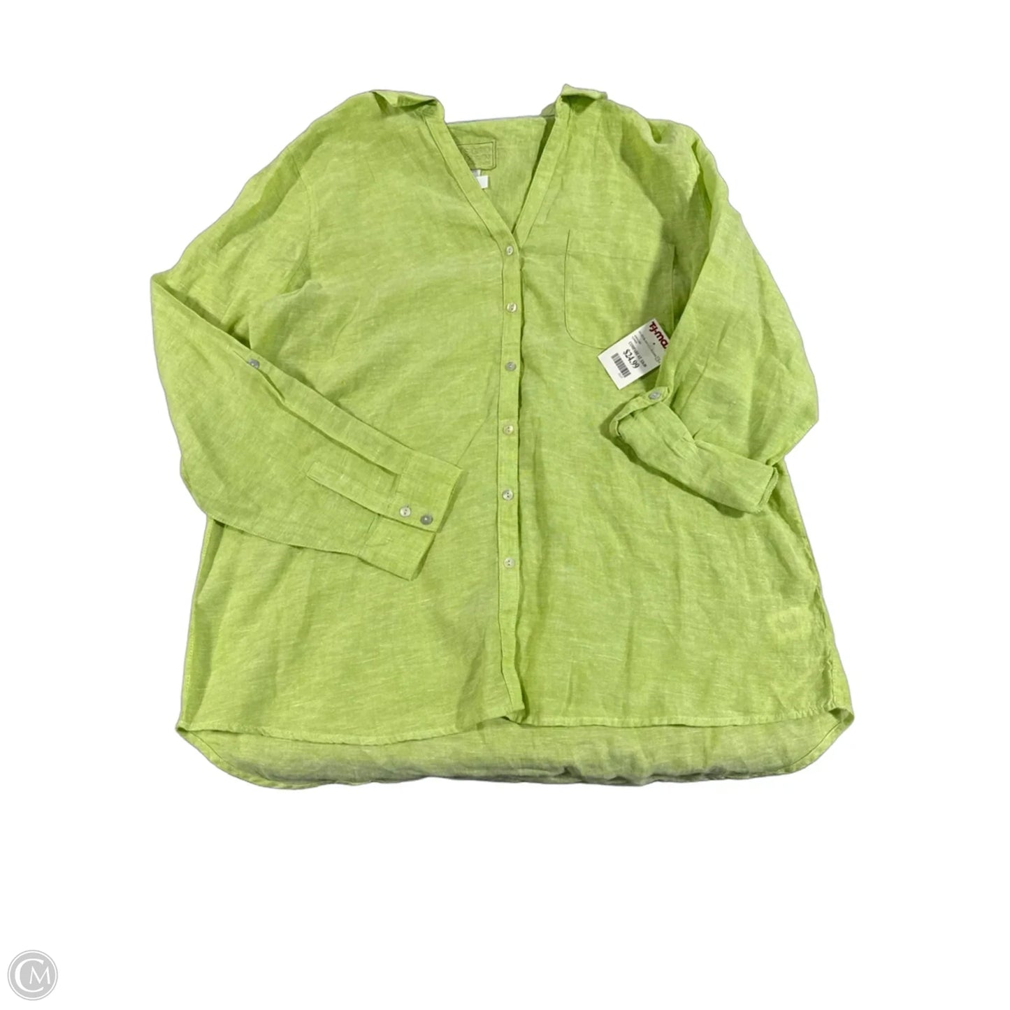 Top Long Sleeve By Sigrid Olsen In Green, Size: Xl