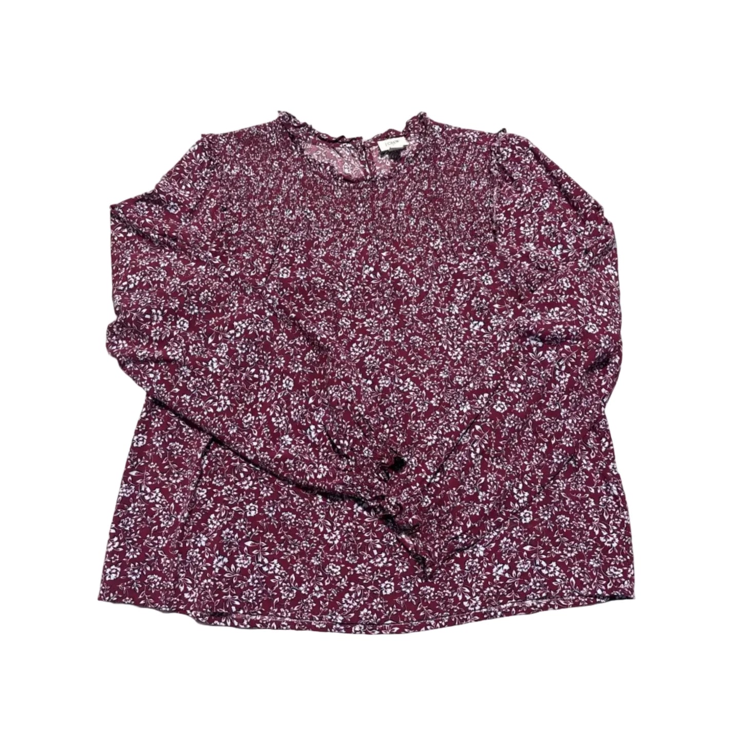 Top Long Sleeve By J. Crew In Floral Print, Size: L