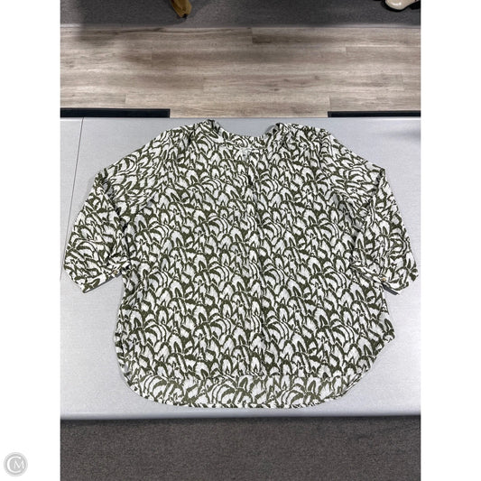 Top 3/4 Sleeve By Jachs Girlfirend In Green, Size: L