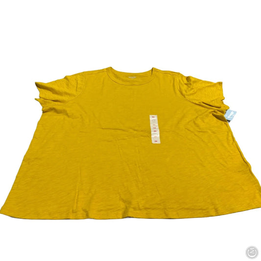 Top Short Sleeve Basic By Old Navy In Yellow, Size: 3x