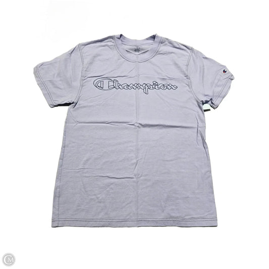 Top Short Sleeve By Champion In Purple, Size: L