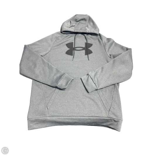 Sweatshirt Hoodie By Under Armour In Grey, Size: M