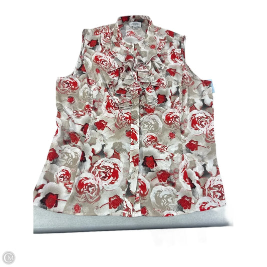 Tank Top By Tahari In Floral Print, Size: Xl