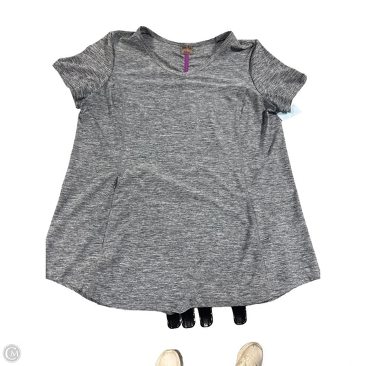 Athletic Top Short Sleeve By Duluth Trading In Grey, Size: L