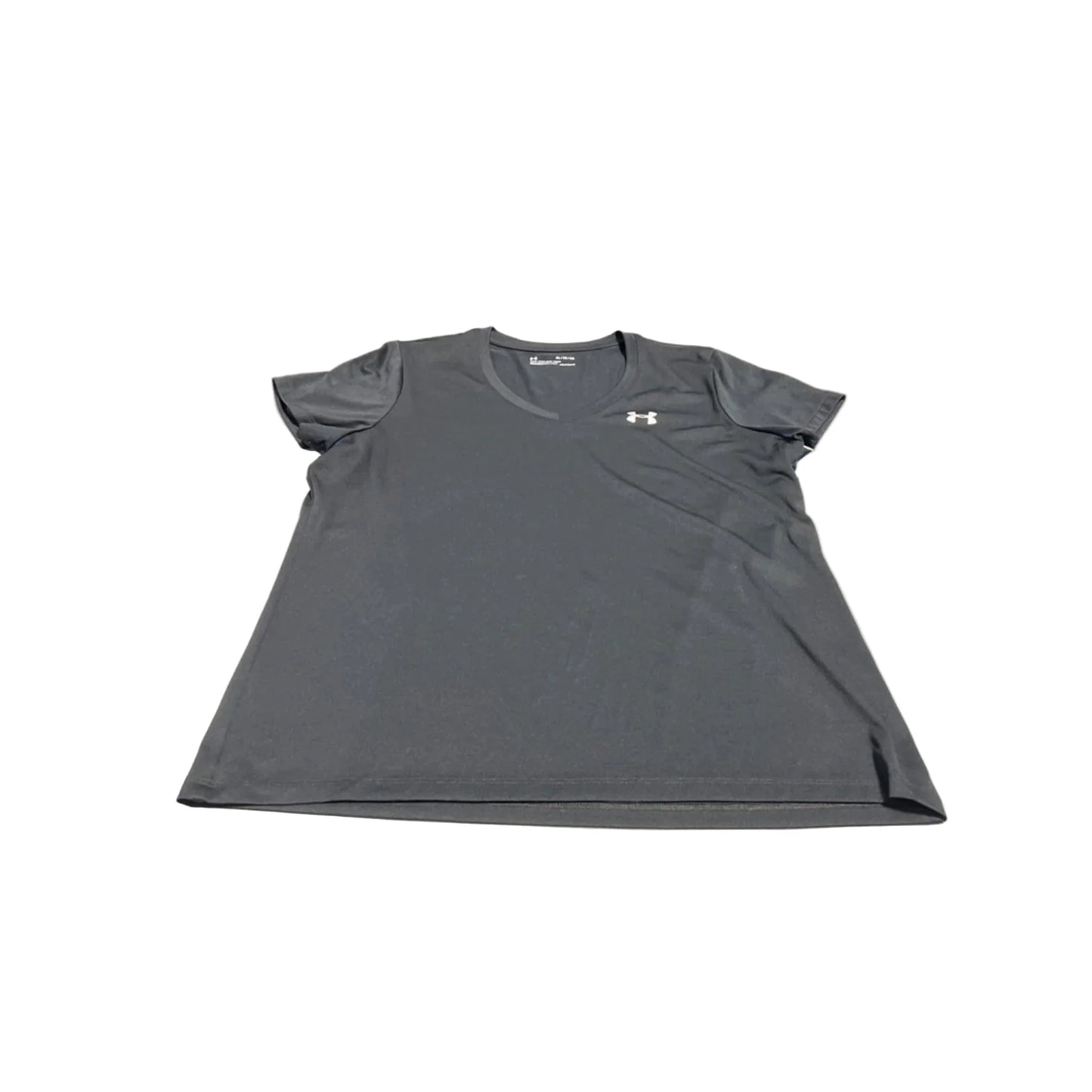 Athletic Top Short Sleeve By Under Armour In Black, Size: Xl