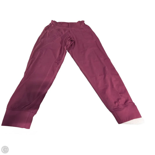 Athletic Leggings By Cmc In Maroon, Size: L