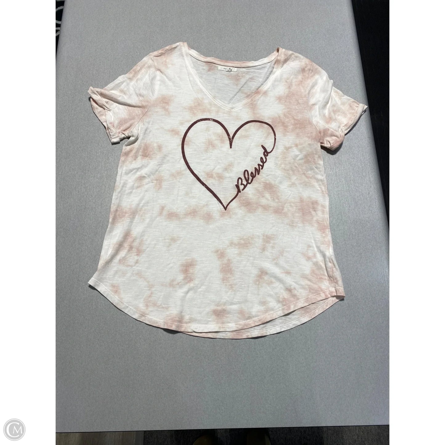 Top Short Sleeve By Maurices In Pink, Size: M