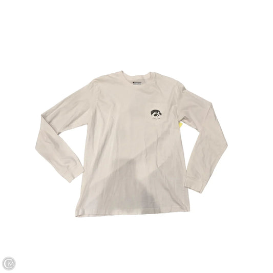 Top Long Sleeve Basic By Champion In White, Size: L