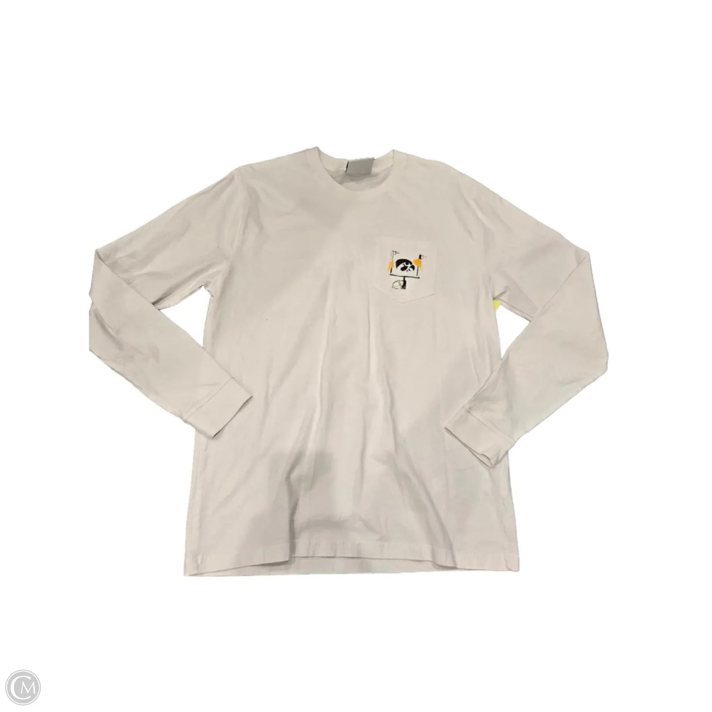 Top Long Sleeve Basic By Champion In White, Size: L