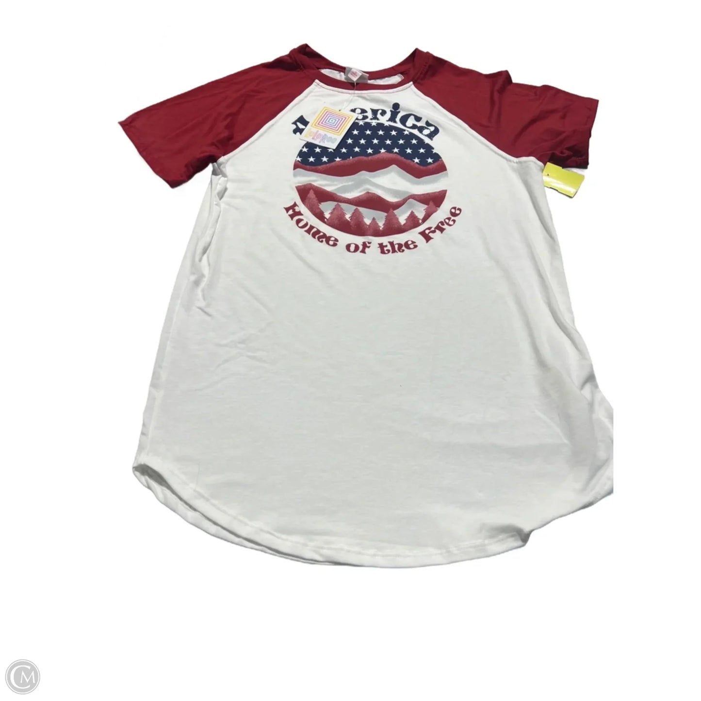 Top 3/4 Sleeve By Lularoe In White, Size: S