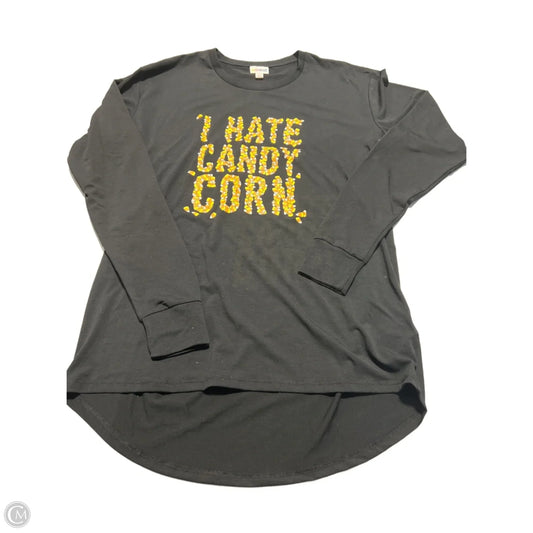 Top Long Sleeve By Lularoe In Black, Size: S