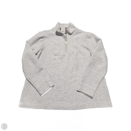 Sweatshirt Collar By Croft And Barrow In Grey, Size: L